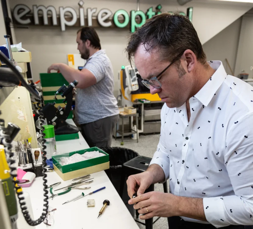 Glasses repair and eyeglasses repair by expert optician at Empire Optical